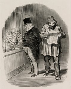 Arbejder og borgerlig, fra Les Parisiens En 1848 af Honoré Victorin Daumier