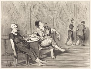 Ved forfriskningsboden af Honoré Daumier