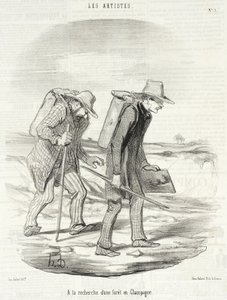 På jagt efter en skov i Champagne af Honoré Daumier