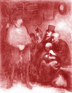Et venteværelse, udstilling Daumier på Galerie Durand-Ruel i 1878 af Honoré Daumier