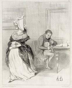 Farvel, min kære, jeg tager hen til mine forlæggere! ... af Honoré Daumier