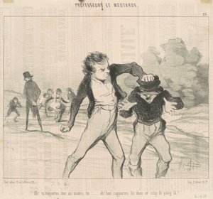 Ah! Du rapporterer alt til mesteren... af Honoré Daumier