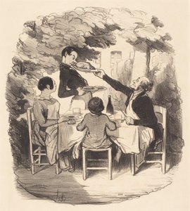Ah! det er frisk... men gør du ikke, dreng... af Honoré Daumier