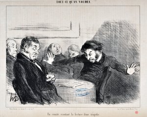 Kunstværk af Honore Daumier (1808-1879). Charivari er fra 1852: Serie ALL CE CE QU