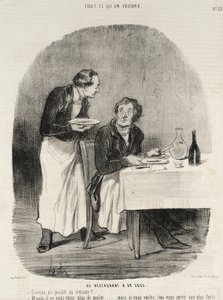 På restauranten til 32 sous af Honoré Daumier