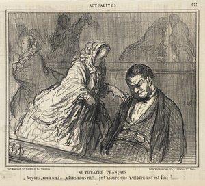 På Théâtre Français... af Honoré Daumier