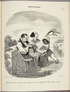 Fordelen ved italienske terrasser til at køle af i selskab med en flok franske fætre af Honoré Daumier