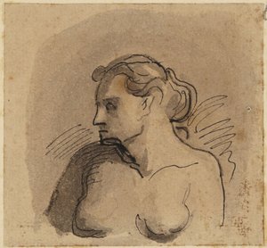 Buste af en kvinde af Honoré Daumier