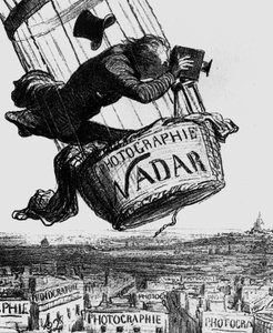Karikatur af Gaspard-Felix Tournachon, alias Nadar (1820-1910) 1862 (gravering) af Honoré Daumier