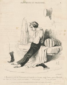 Denne herre, ved udgangen af ​​estaminet... af Honoré Daumier