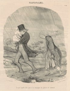 Det vi kalder, at nyde på landet... af Honoré Daumier