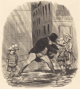 Det er dumt at have om vinteren... af Honoré Daumier