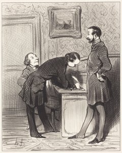 Det er netop, fordi han er Deres ven... af Honoré Daumier
