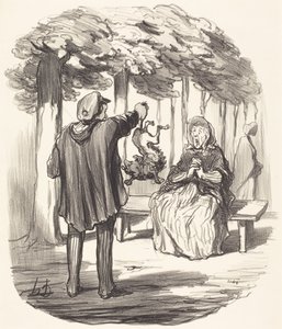 Er det Deres hund der? af Honoré Daumier