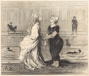 Kære baronesse, jeg lykønsker Dem... af Honoré Daumier