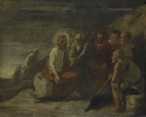 Kristus og hans disciple af Honore Daumier