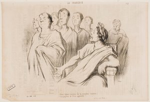 Kom, værdige søjler for romersk storhed... Cæsars venner, træd frem! af Honoré Daumier