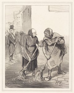 Sig mig engang, mor Giboulard... af Honoré Daumier