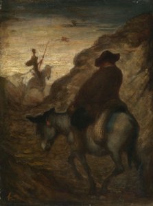 Don Quixote og Sancho Panza, ca. 1864-65 (olie på lærred) af Honoré Daumier