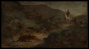 Don Quixote og det døde muldyr af Honoré Daumier