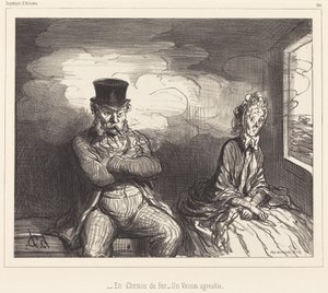På Jernbanen... en behagelig nabo af Honoré Daumier
