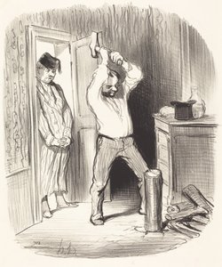 Er det Gud tilladt... at kløve brænde... af Honoré Daumier