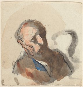 Hoved af en mand af Honoré Daumier