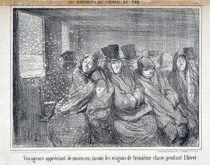 Illustration til serien "Les Agrements des Chemin de fer" af Honoré Daumier