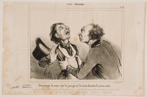 Ulempen ved at tale med mennesker... af Honoré Daumier