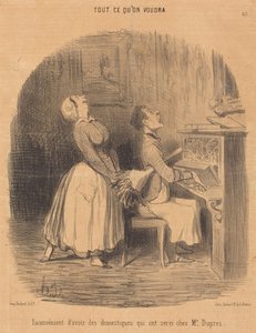 Ulempe... for tjenestefolk, der har tjent hos hr. Duprez af Honoré Daumier