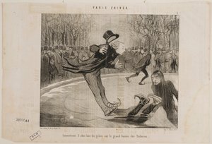 Det er svært at gøre sig bemærket på det store bassin i Tuileriernes Have. af Honoré Daumier