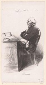 Karikatur af Jean-Joseph Rousseau af Honoré Daumier