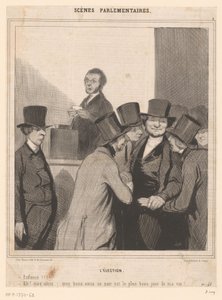 Karikatur af to kandidater efter valgresultatet af Honoré Daumier