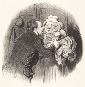Besøget hos sygeplejersken af Honoré Daumier
