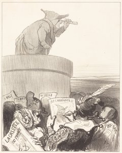 Le Constitutionnel betragter den politiske horisont af Honoré Daumier