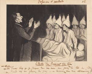 Sovesalen på en veldrevet kostskole af Honoré Daumier