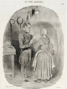 Æggeblommen er ikke blevet pisket nok... af Honoré Daumier