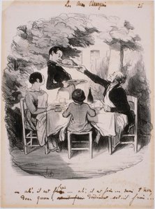 De gode borgere: Ah! Den er frisk... Men hold dog fast, dreng af Honoré Daumier
