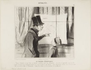 De geografiske tørklæder af Honoré Daumier