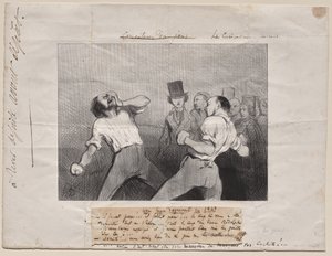 Lektion i forståelse i 1843 af Honoré Daumier