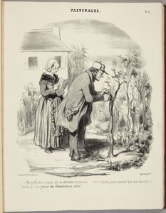 Min podning af et kirsebærtræ på et abrikostræ har ikke taget fat... af Honoré Daumier