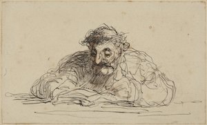 Læsende mand af Honoré Daumier