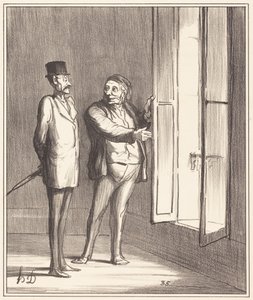 Herren vil have det meget godt her... af Honoré Daumier