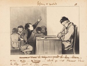 Hr... hvor er det irriterende at have kolik, når... af Honoré Daumier
