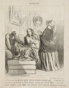 Er det ikke sandt, at denne tragedie rummer skønheder...? af Honoré Daumier