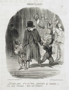 Åh! Far, far... der er en smuk Polichinelle... af Honoré Daumier