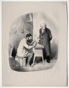 Kunstnerne, plade 2: Du skal modellere mig på denne måde en dag af Honoré Daumier