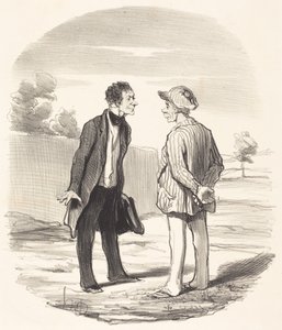 Ja, Monsieur Gimblet, orden vil ikke blive... genoprettet... af Honoré Daumier