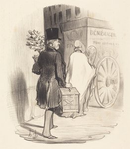 Pariser transporterer til et andet distrikt... af Honoré Daumier
