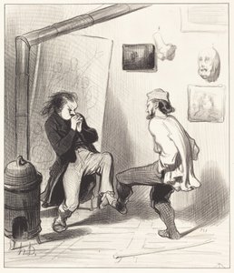 Da vi brændte hans sidste staffeli! af Honoré Daumier